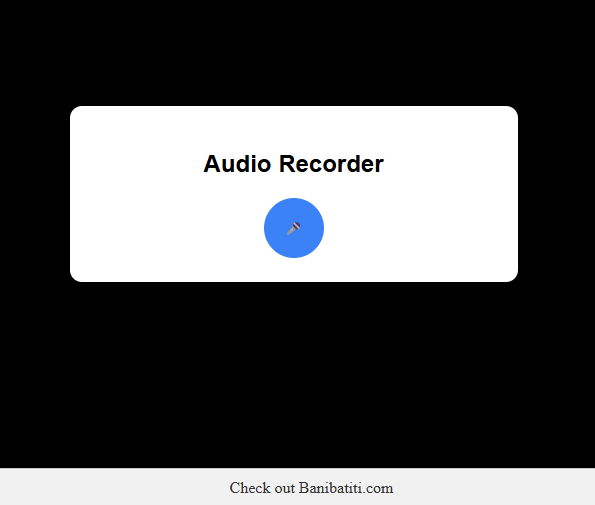 Responsive & Working Audio Recorder